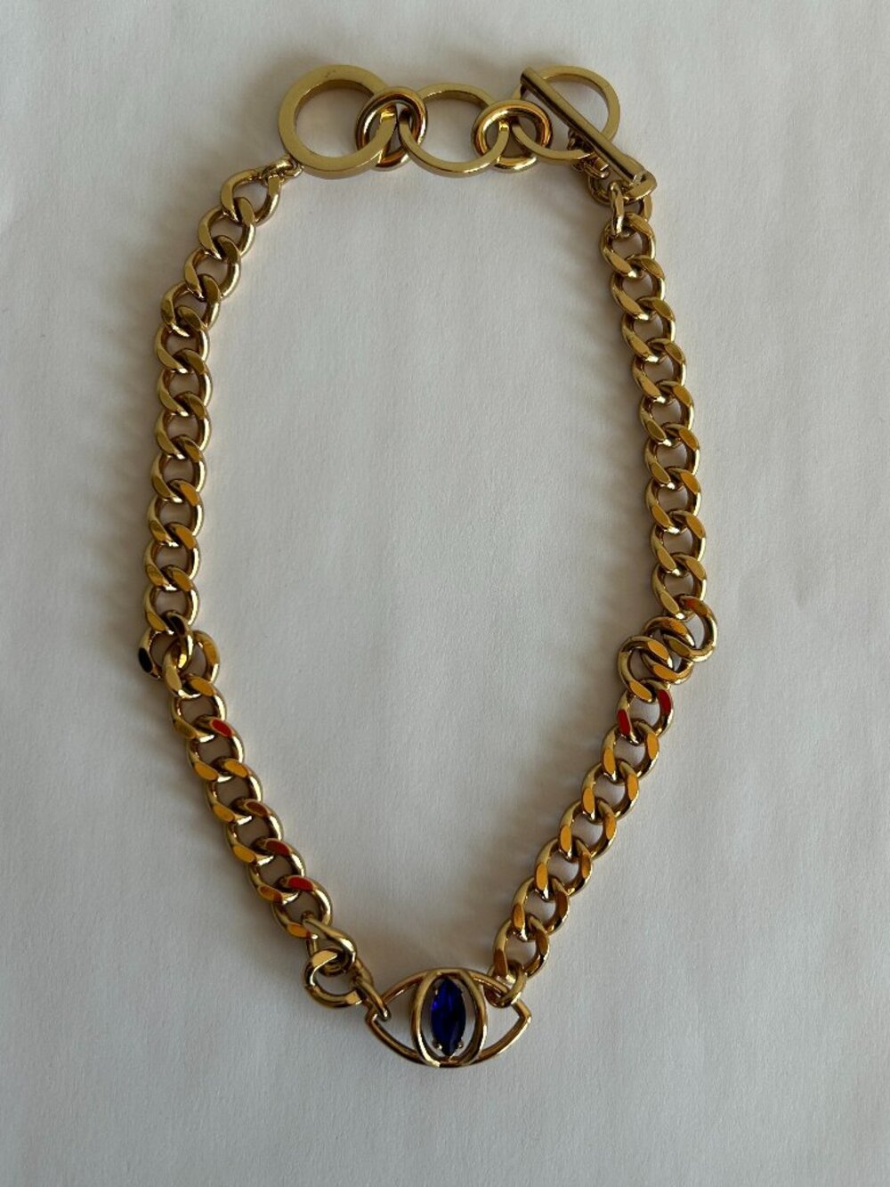 C. Wonder 16" Evil Eye Gold Chain Necklace with 2" Extender (Never Worn)